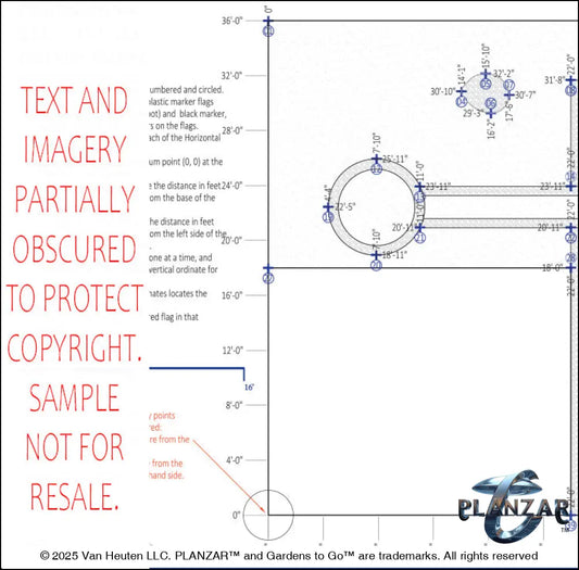 L shape L’Aixois: DIMENSIONS PLAN Digital Download Landscape Plans