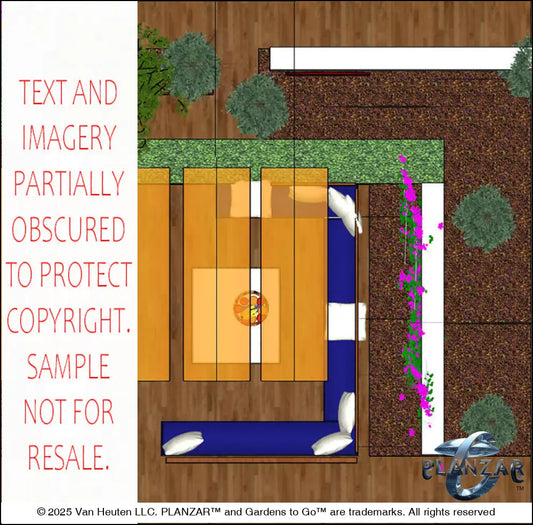 Rectangular Mid-Century Modern: DESIGN OVERVIEW Digital Download Landscape Plans