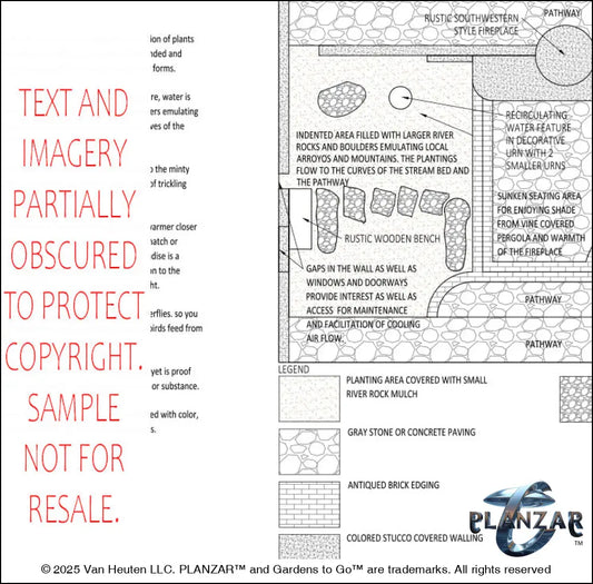 Rectangular Southwestern: LAYOUT PLAN Digital Download Landscape Plans