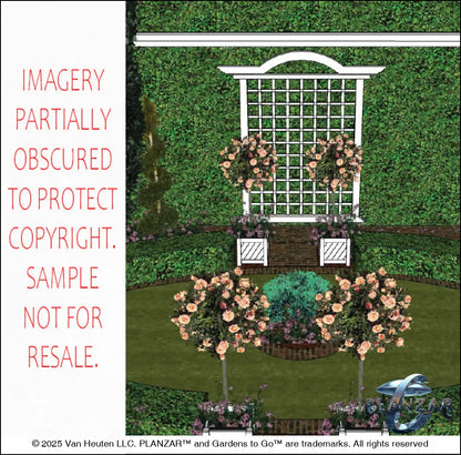 L shape American Colonial: DESIGN OVERVIEW Digital Download Landscape Plans