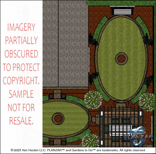 L shape American Colonial: DESIGN OVERVIEW Digital Download Landscape Plans
