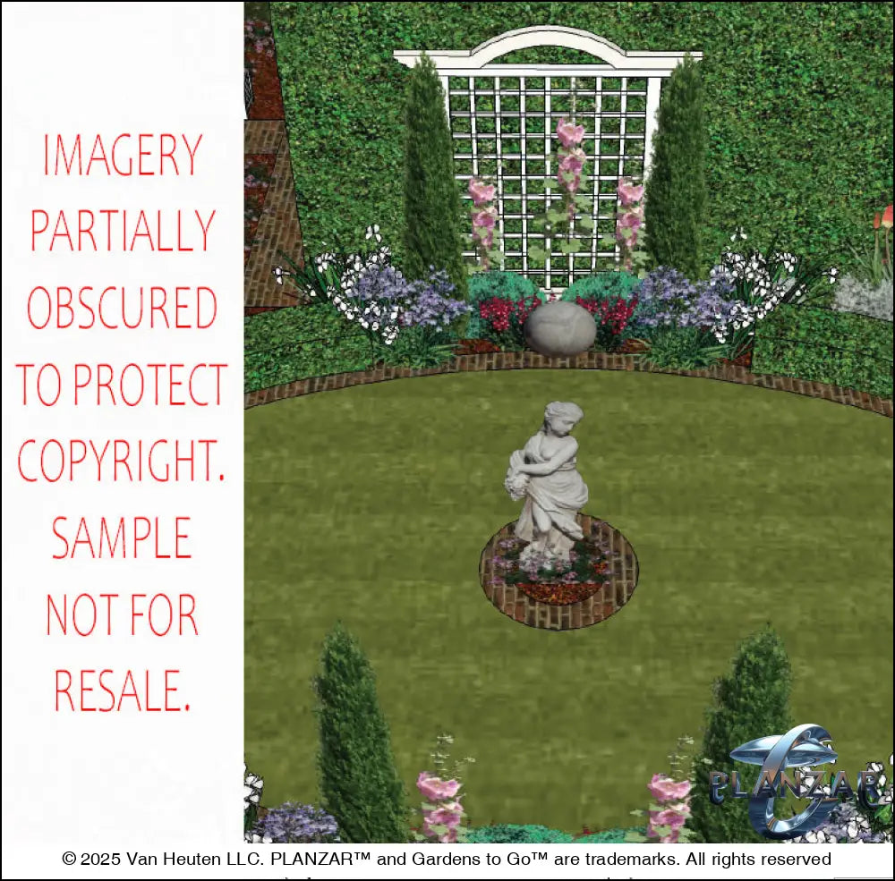 L shape American Colonial: DESIGN OVERVIEW Digital Download Landscape Plans