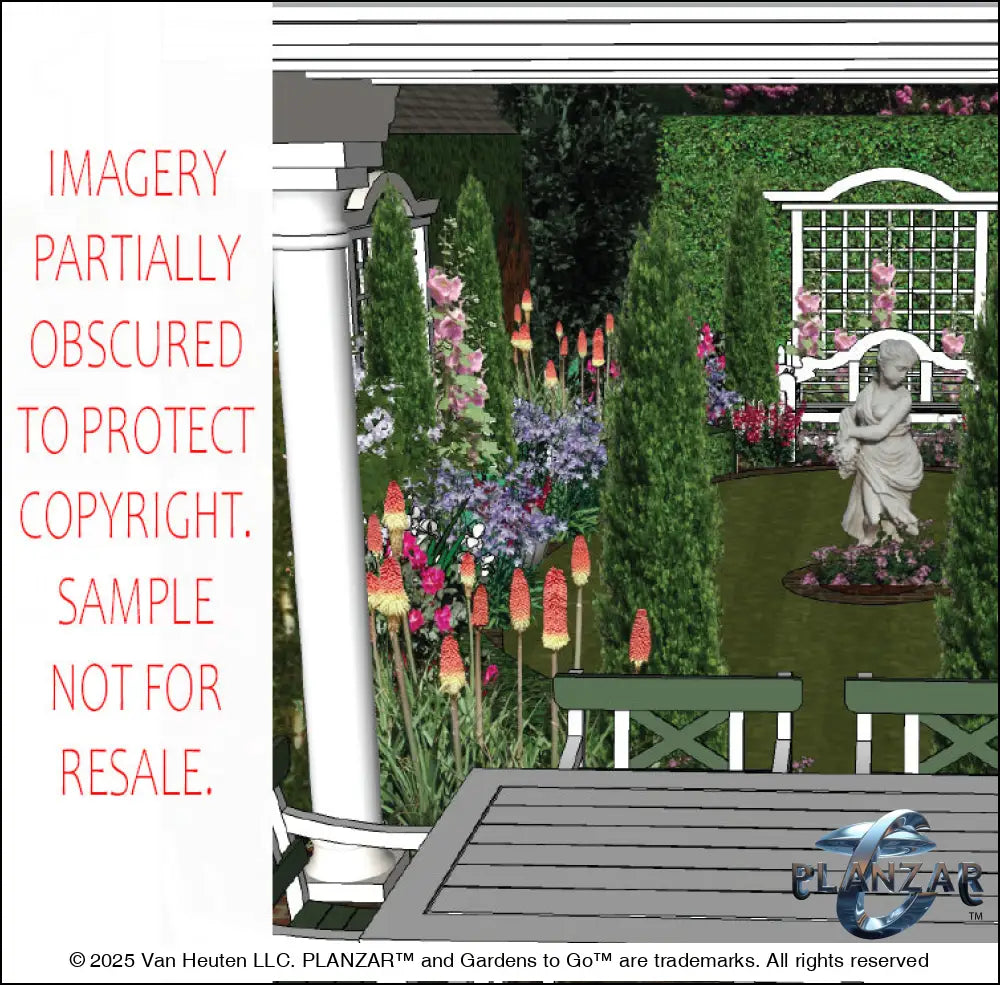 L shape American Colonial: DESIGN OVERVIEW Digital Download Landscape Plans