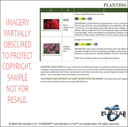 L shape American Colonial: PLANT GUIDE Digital Download Landscape Plans