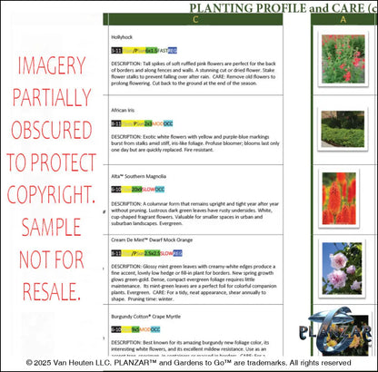 L shape American Colonial: PLANT GUIDE Digital Download Landscape Plans