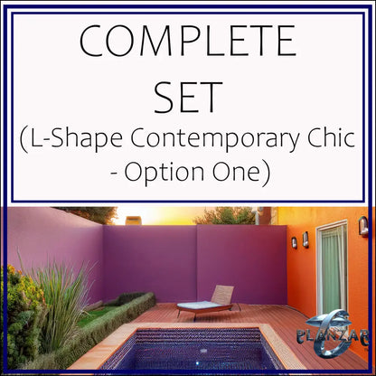 L Shape Contemporary Chic - Option One: COMPLETE SET (cover image sets design inspirational mood only: see full Product