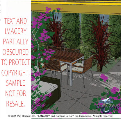 L Shape CONTEMPORARY CHIC - OPTION ONE: Complete Set Digital Download Landscape Plans