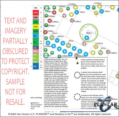 L Shape CONTEMPORARY CHIC - OPTION ONE: Complete Set Digital Download Landscape Plans