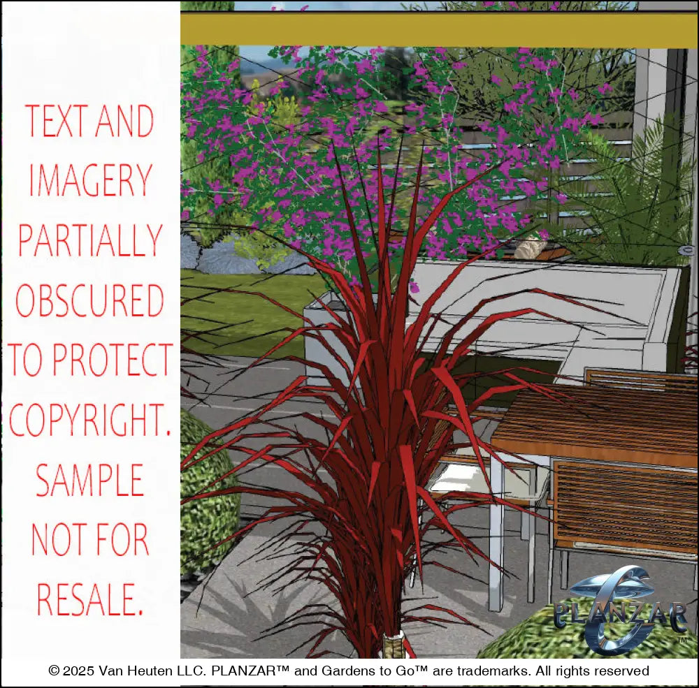 L Shape Contemporary Chic - Option One: DESIGN OVERVIEW Digital Download Landscape Plans