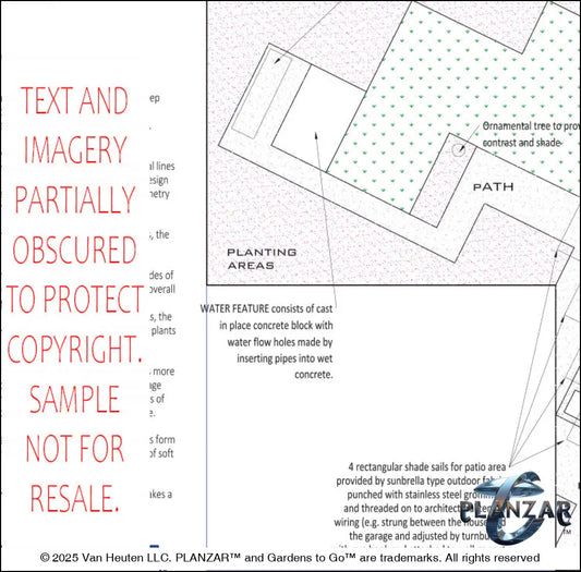 L Shape Contemporary Chic - Option One: LAYOUT PLAN Digital Download Landscape Plans