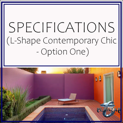 L Shape Contemporary Chic - Option One: SPECIFICATIONS Digital Download Landscape Plans