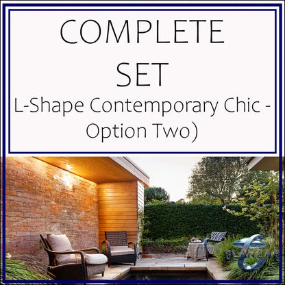 L Shape Contemporary Chic - Option Two: COMPLETE SET (cover image sets design inspirational mood only: see full Product
