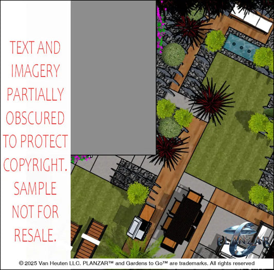 L Shape Contemporary Chic - Option Two: DESIGN OVERVIEW Digital Download Landscape Plans