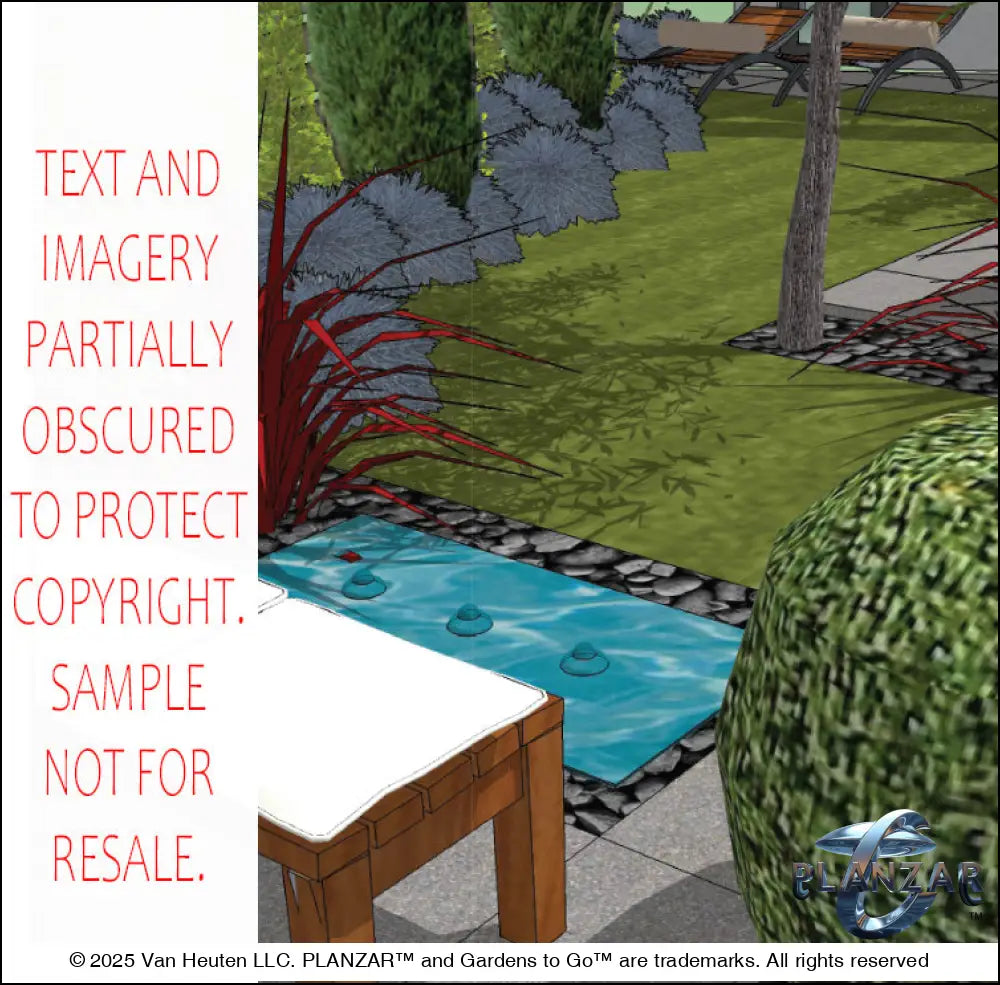 L Shape Contemporary Chic - Option Two: DESIGN OVERVIEW Digital Download Landscape Plans