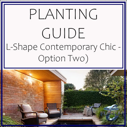 L Shape Contemporary Chic - Option Two: PLANTING GUIDE Digital Download Landscape Plans