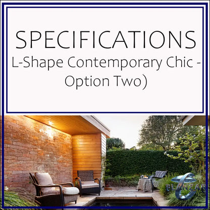L Shape Contemporary Chic - Option Two: SPECIFICATIONS Digital Download Landscape Plans