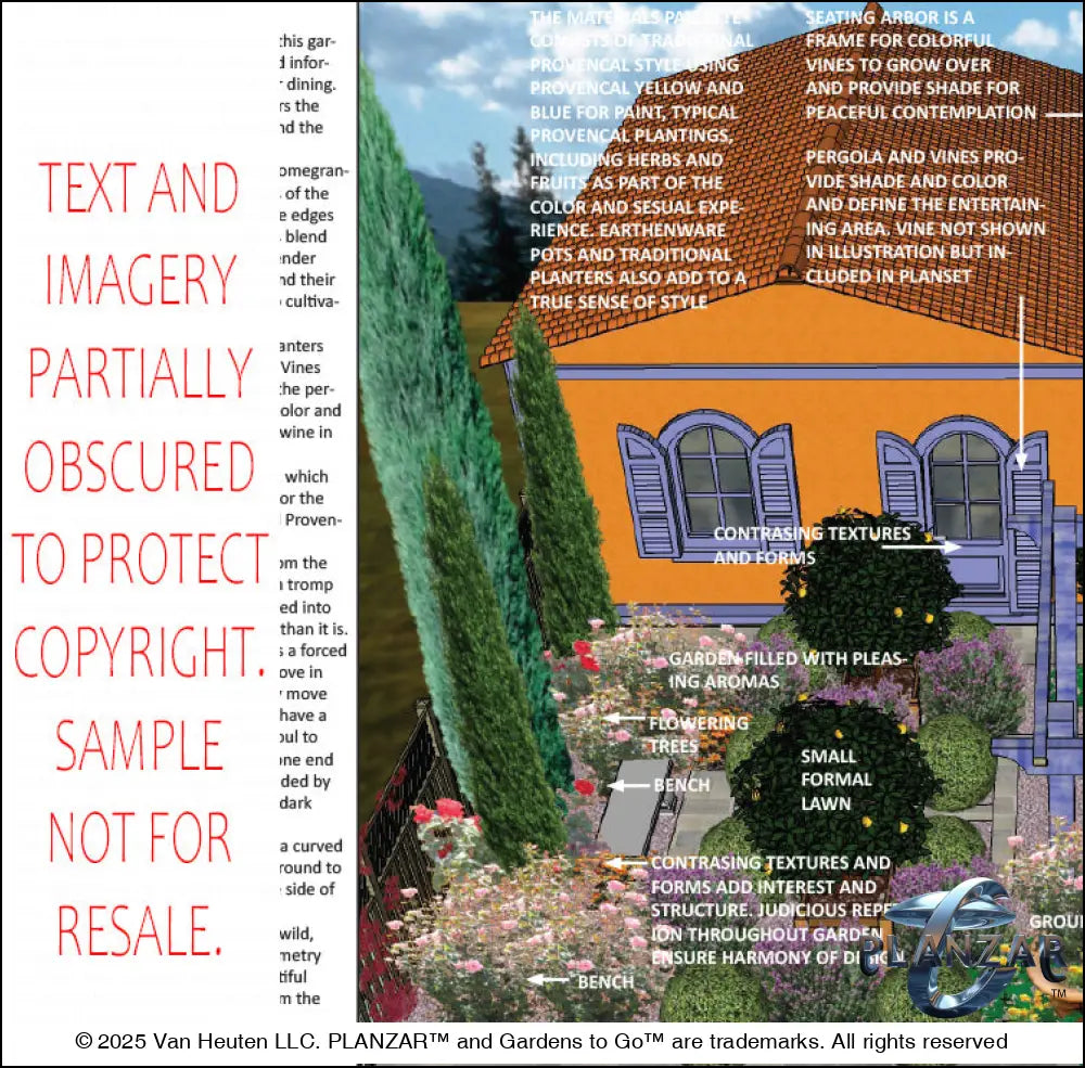 L shape L’Aixois: DESIGN OVERVIEW Digital Download Landscape Plans