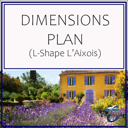 L shape L’Aixois: DIMENSIONS PLAN Digital Download Landscape Plans
