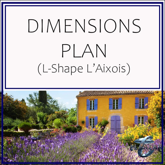 L shape L’Aixois: DIMENSIONS PLAN Digital Download Landscape Plans