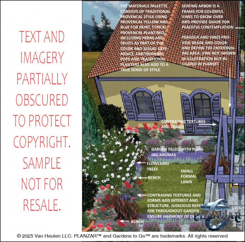 L shape Le Cezanne: DESIGN OVERVIEW Digital Download Landscape Plans