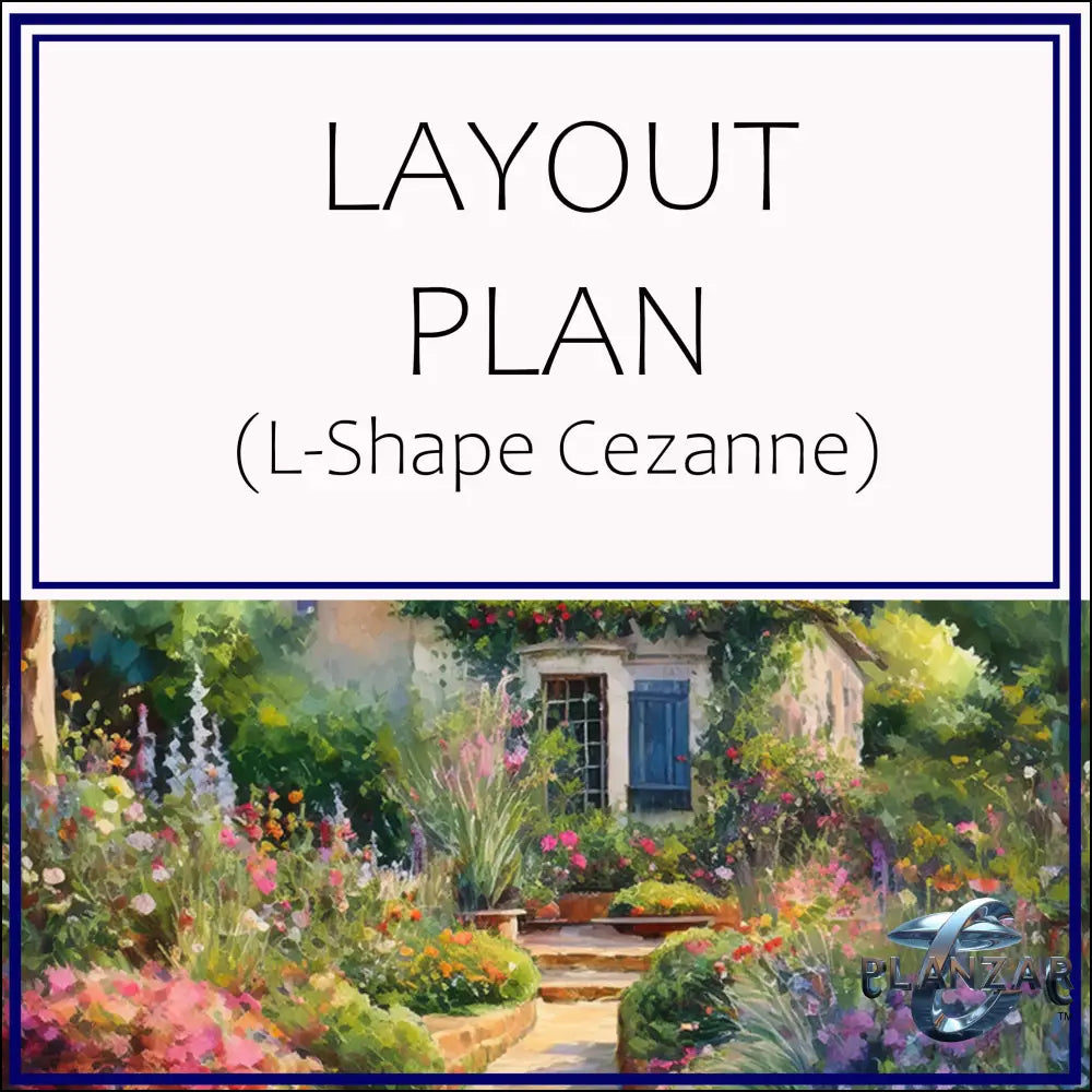 L shape Le Cezanne: LAYOUT PLAN Digital Download Landscape Plans