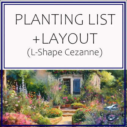 L shape Le Cezanne: PLANT LIST + LAYOUT Digital Download Landscape Plans