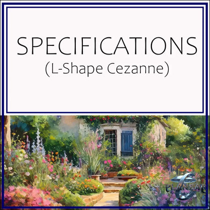 L shape Le Cezanne: SPECIFICATIONS Digital Download Landscape Plans
