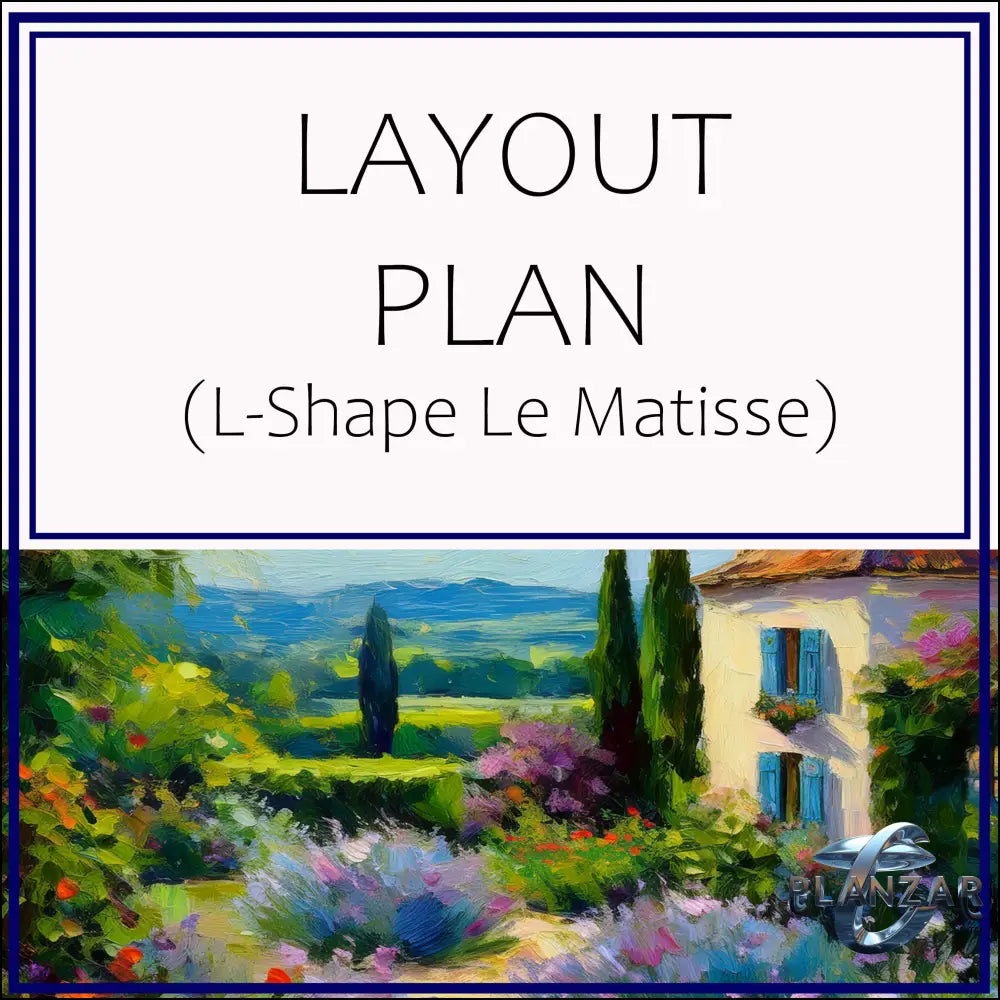 L shape Le Matisse: LAYOUT PLAN Digital Download Landscape Plans