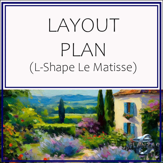 L shape Le Matisse: LAYOUT PLAN Digital Download Landscape Plans