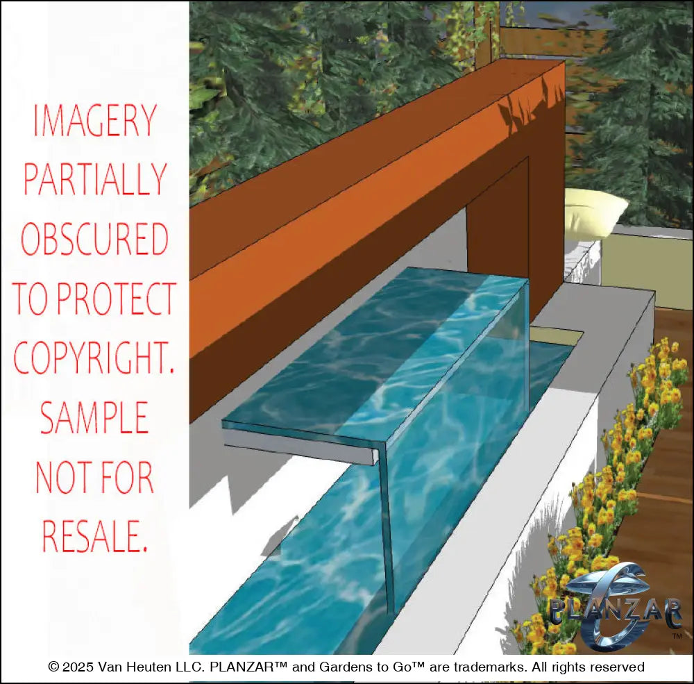 L shape Mid-century Modern: DESIGN OVERVIEW Digital Download Landscape Plans