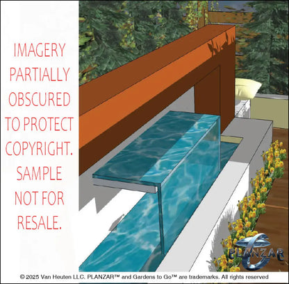 L shape Mid-century Modern: DESIGN OVERVIEW Digital Download Landscape Plans
