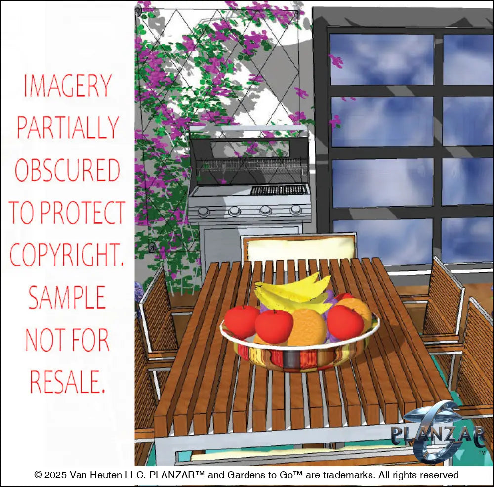 L shape Mid-century Modern: DESIGN OVERVIEW Digital Download Landscape Plans