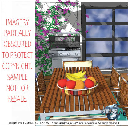 L shape Mid-century Modern: DESIGN OVERVIEW Digital Download Landscape Plans