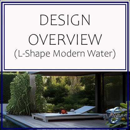 L shape Modern Water: DESIGN OVERVIEW Digital Download Landscape Plans