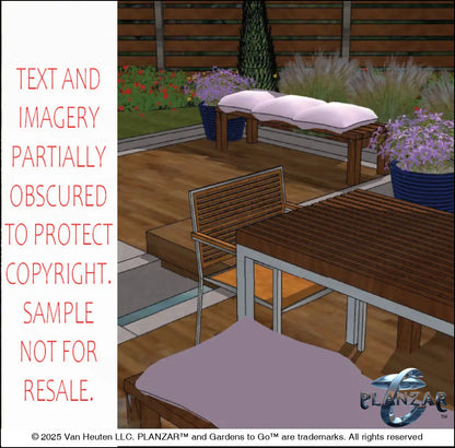 L shape Modern Water: DESIGN OVERVIEW Digital Download Landscape Plans