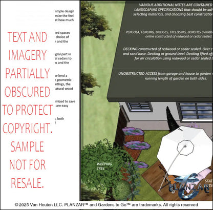 L shape Modern Water: DESIGN OVERVIEW Digital Download Landscape Plans