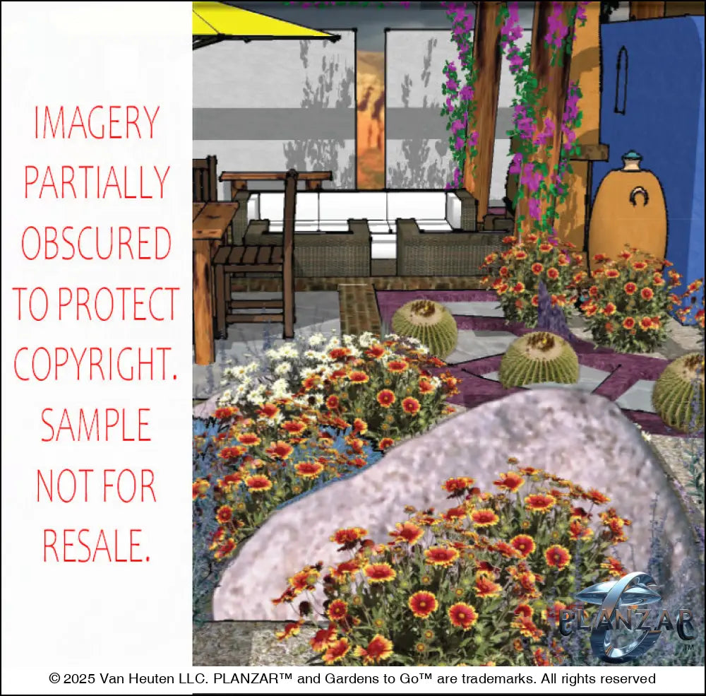 L shape Southwestern: DESIGN OVERVIEW Digital Download Landscape Plans