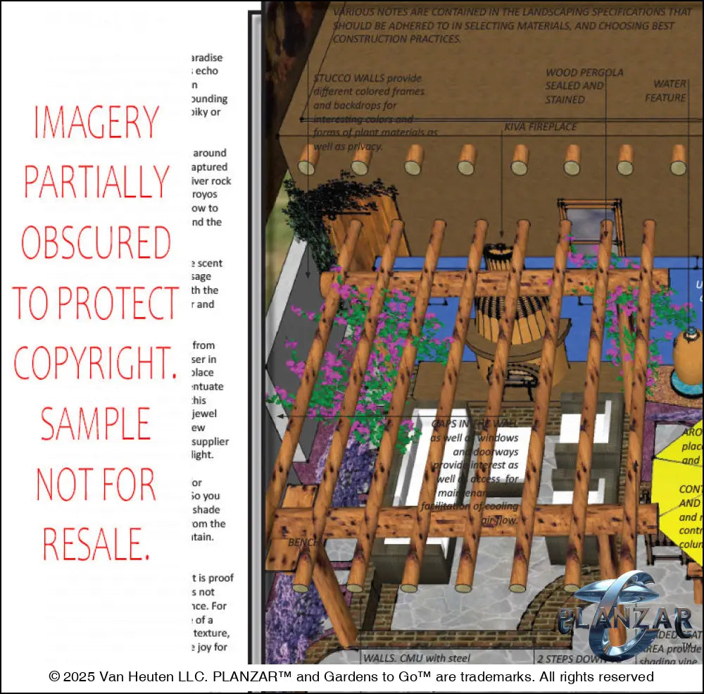 L shape Southwestern: DESIGN OVERVIEW Digital Download Landscape Plans
