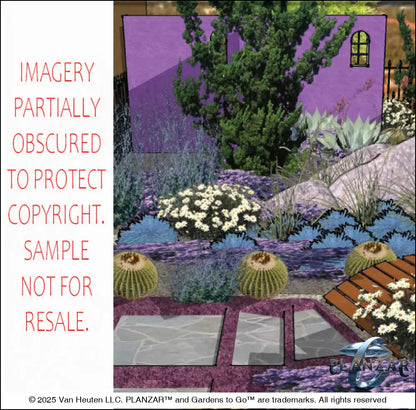 L shape Southwestern: DESIGN OVERVIEW Digital Download Landscape Plans