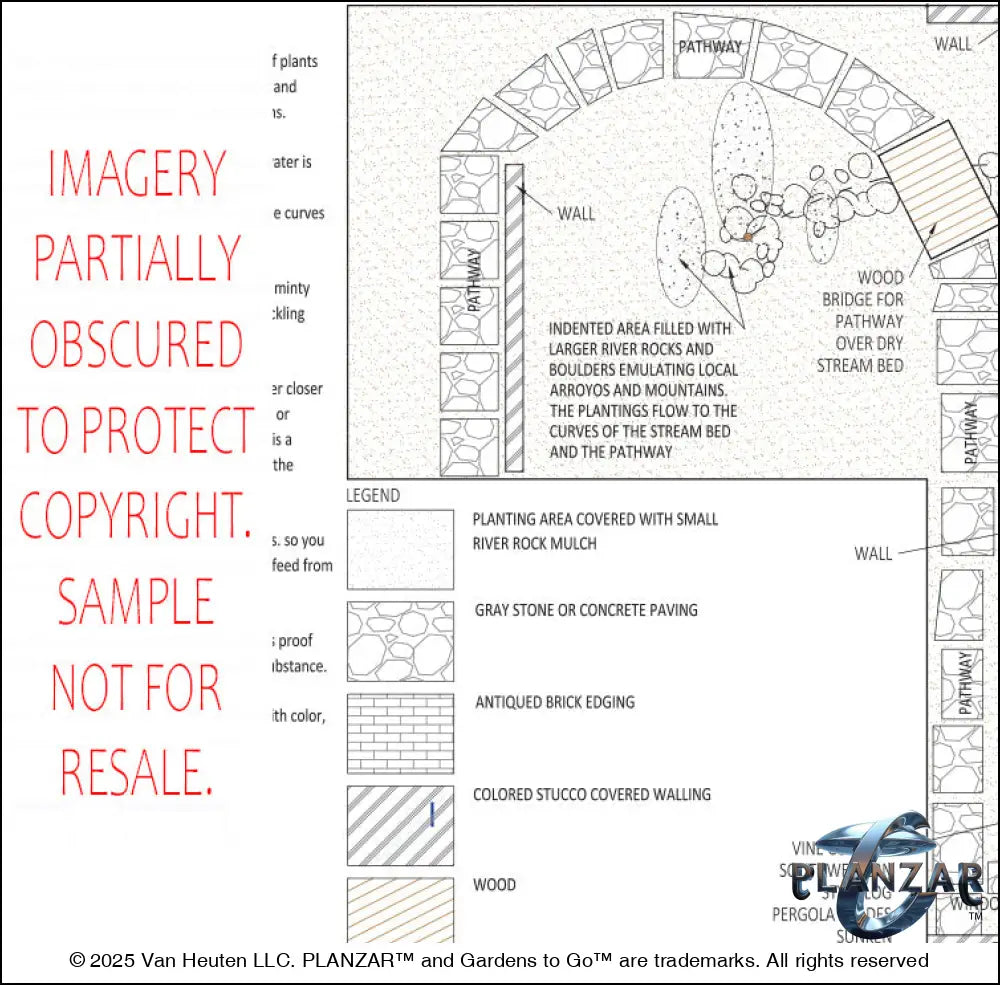 L shape Southwestern: LAYOUT PLAN Digital Download Landscape Plans