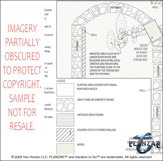 L shape Southwestern: LAYOUT PLAN Digital Download Landscape Plans