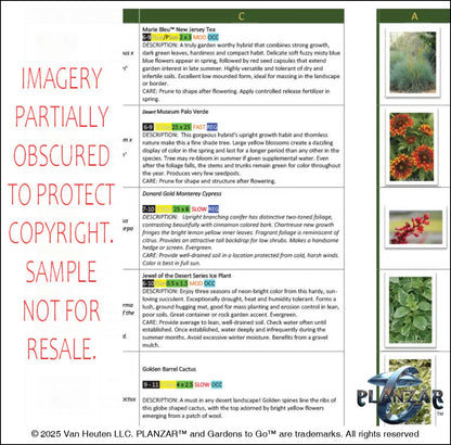 L shape Southwestern: PLANT GUIDE Digital Download Landscape Plans