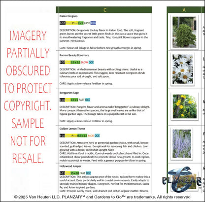 L shape Southwestern: PLANT GUIDE Digital Download Landscape Plans