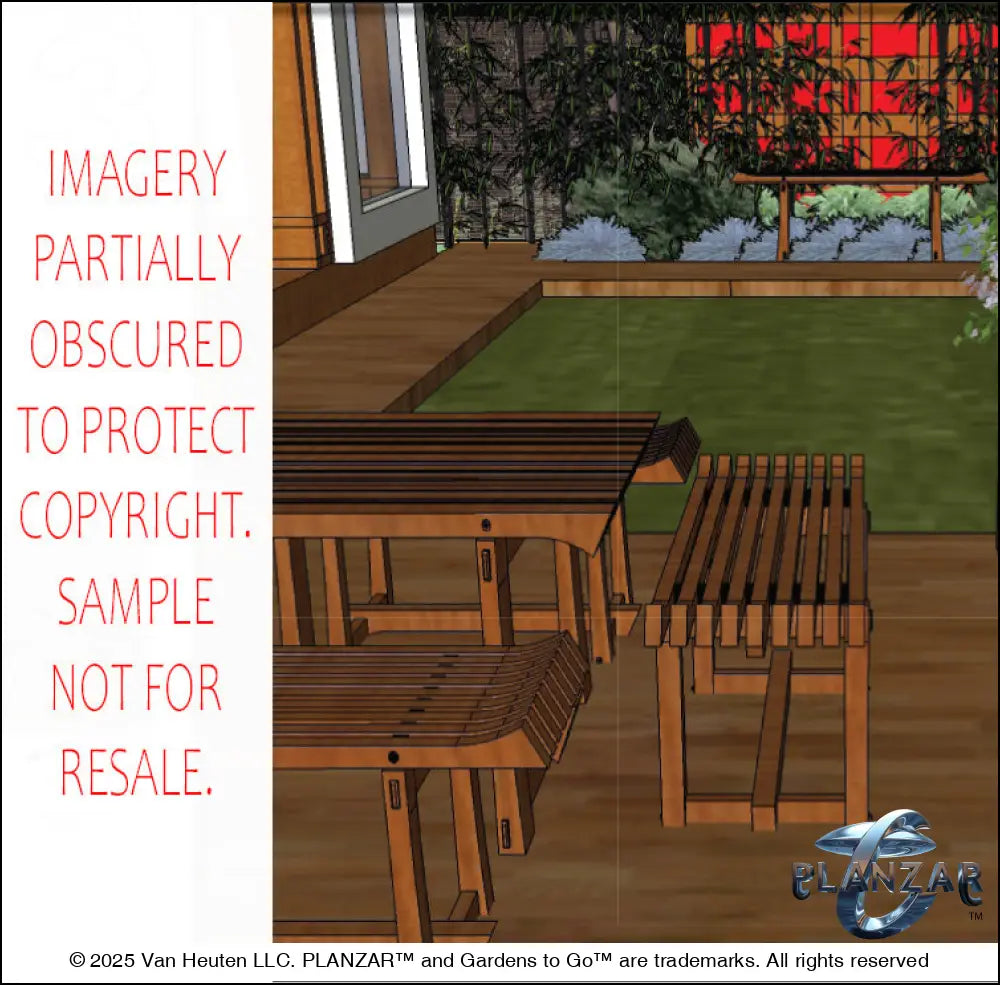 L shape Tokyo Zen: DESIGN OVERVIEW Digital Download Landscape Plans