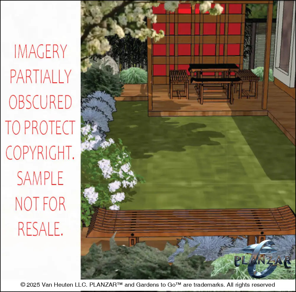 L shape Tokyo Zen: DESIGN OVERVIEW Digital Download Landscape Plans