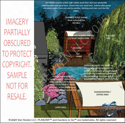 L shape Tokyo Zen: DESIGN OVERVIEW Digital Download Landscape Plans