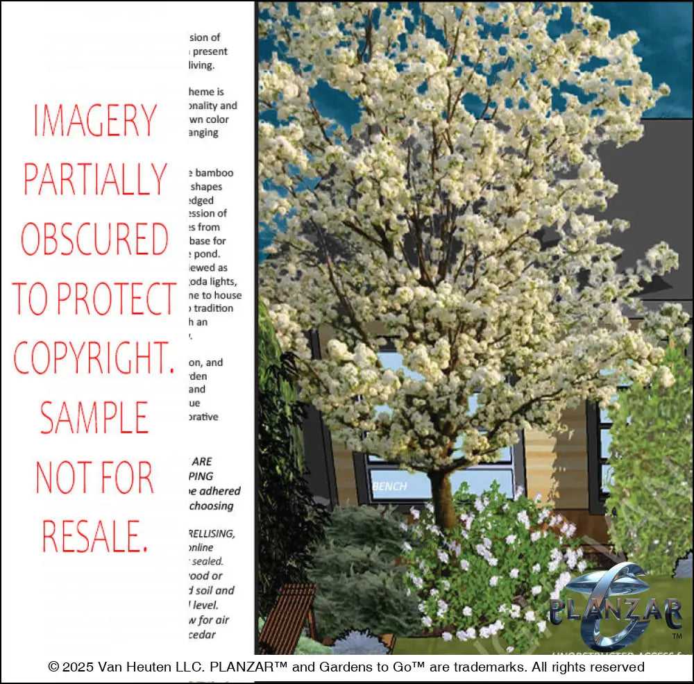 L shape Tokyo Zen: DESIGN OVERVIEW Digital Download Landscape Plans