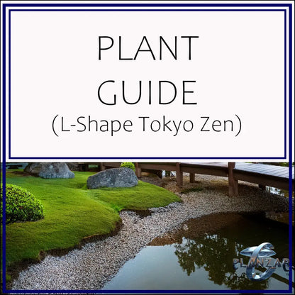 L shape Tokyo Zen: PLANT GUIDE Digital Download Landscape Plans
