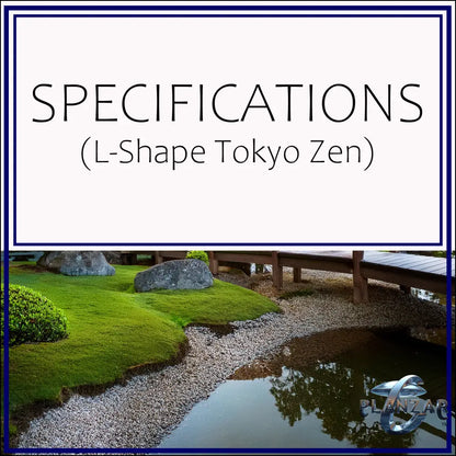 L shape Tokyo Zen: SPECIFICATIONS Digital Download Landscape Plans