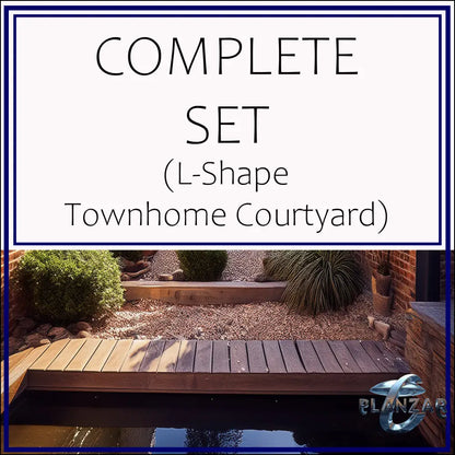 L Shape Townhome Courtyard: COMPLETE SET (cover image sets design inspirational mood only: see full Product